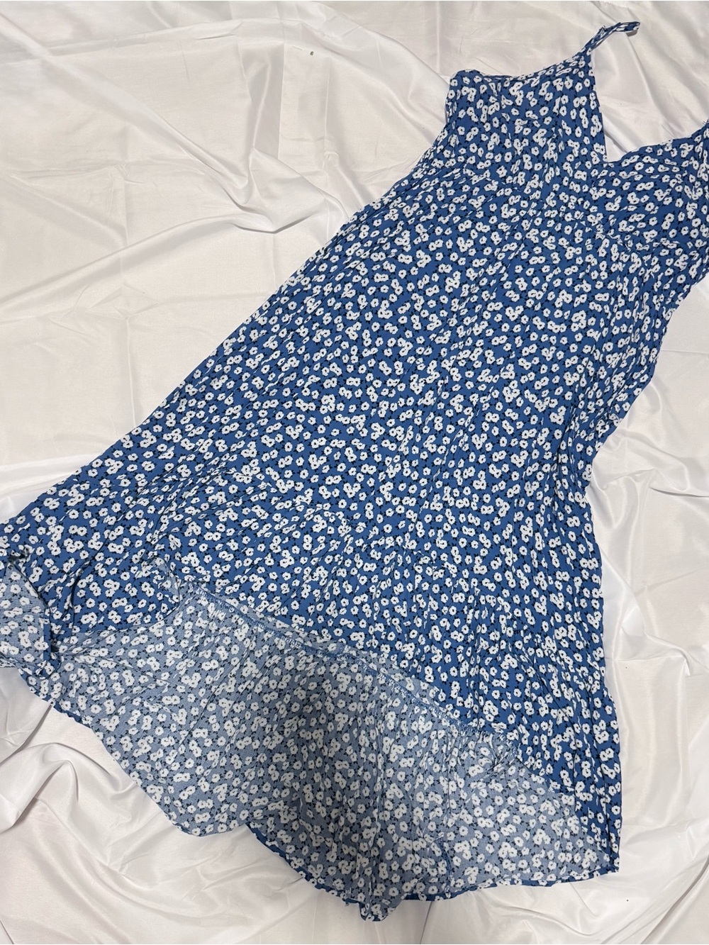 Pacific Vibe XXL Blue Floral Smocked Maxi Dress